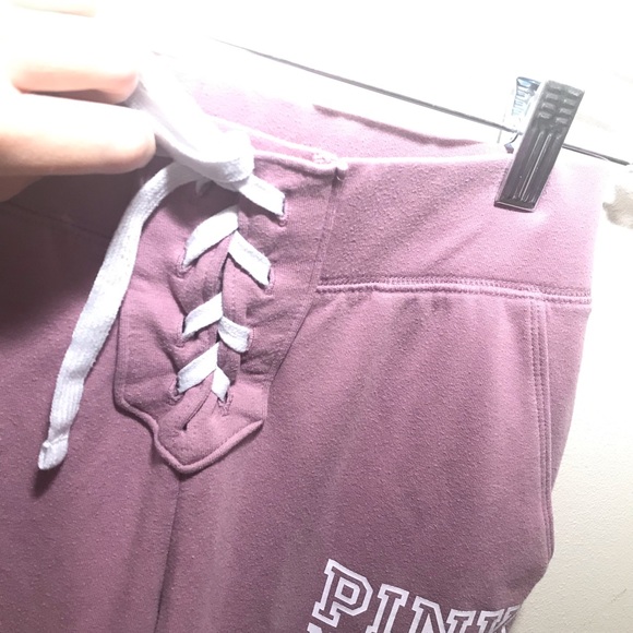 VS PINK Pink XS baseball style sweatpants joggers Victoria’s Secret - Picture 5 of 11